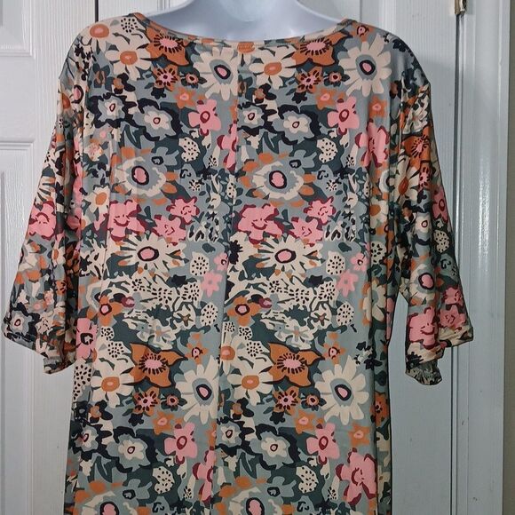 Floral print midi soft dress with pockets casual  Sz 1X NWOT - Picture 7 of 9